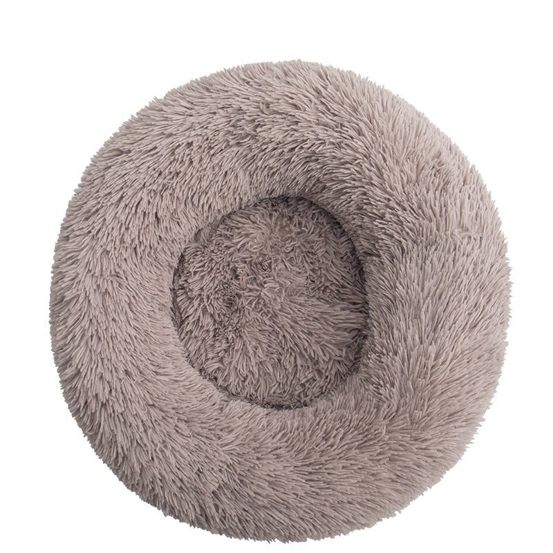 40 - 110cm Round Pet Bed for Large Dog Bed Super Soft Cat Bed Long Plush Dog House for Medium Dog House Winter Warm Sleeping - Meowy