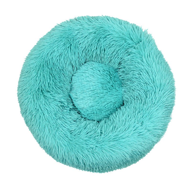 40 - 110cm Round Pet Bed for Large Dog Bed Super Soft Cat Bed Long Plush Dog House for Medium Dog House Winter Warm Sleeping - Meowy