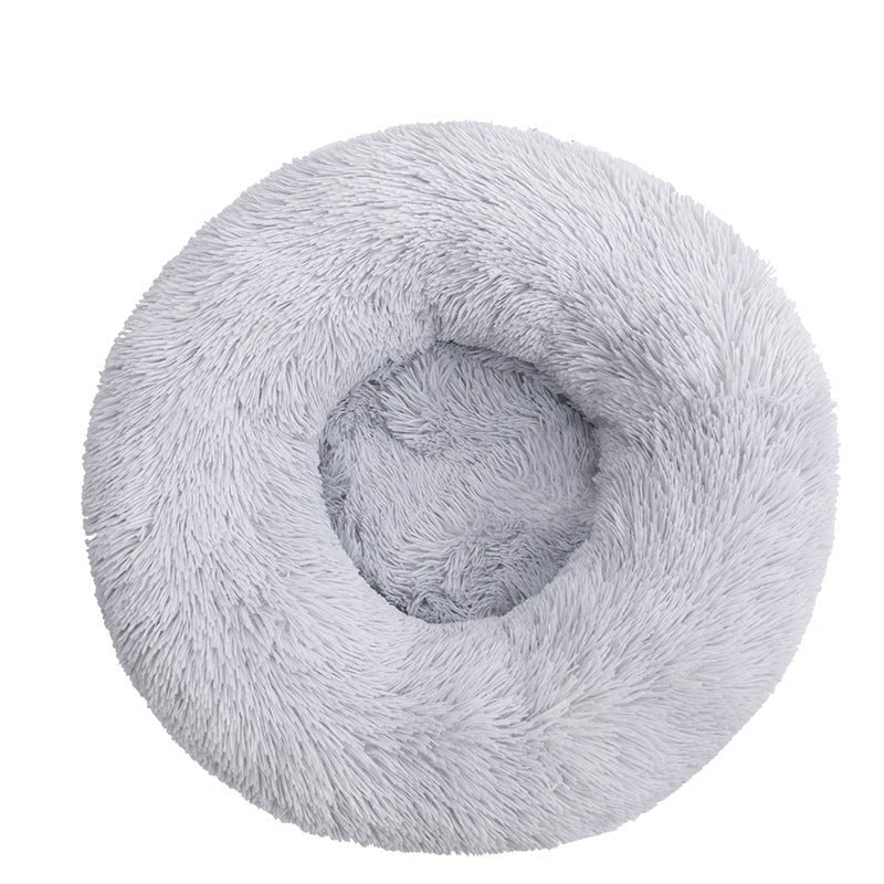 40 - 110cm Round Pet Bed for Large Dog Bed Super Soft Cat Bed Long Plush Dog House for Medium Dog House Winter Warm Sleeping - Meowy