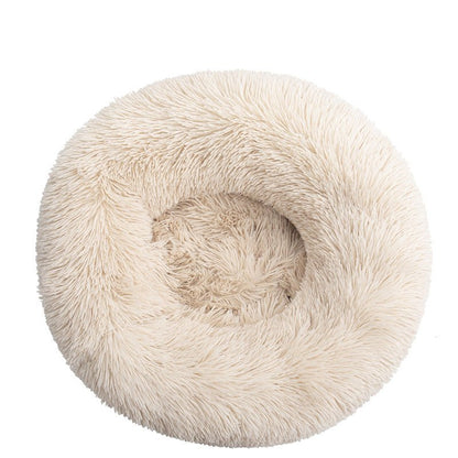 40 - 110cm Round Pet Bed for Large Dog Bed Super Soft Cat Bed Long Plush Dog House for Medium Dog House Winter Warm Sleeping - Meowy