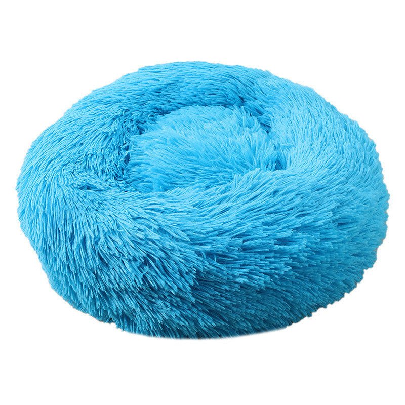 40 - 110cm Round Pet Bed for Large Dog Bed Super Soft Cat Bed Long Plush Dog House for Medium Dog House Winter Warm Sleeping - Meowy