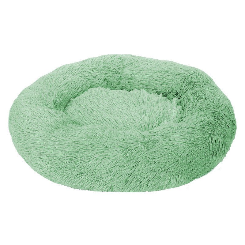 40 - 110cm Round Pet Bed for Large Dog Bed Super Soft Cat Bed Long Plush Dog House for Medium Dog House Winter Warm Sleeping - Meowy