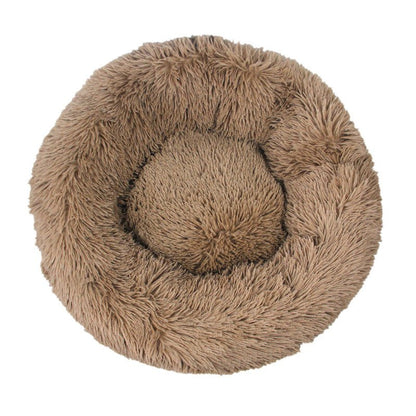 40 - 110cm Round Pet Bed for Large Dog Bed Super Soft Cat Bed Long Plush Dog House for Medium Dog House Winter Warm Sleeping - Meowy