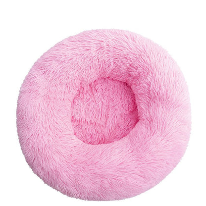 40 - 110cm Round Pet Bed for Large Dog Bed Super Soft Cat Bed Long Plush Dog House for Medium Dog House Winter Warm Sleeping - Meowy