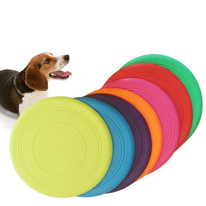 7 Colors Silicone Flying Saucer Funny Dog Cat Toy Dog Game Flying Discs Resistant Chew Puppy Training Interactive Pet Supplies - Meowy