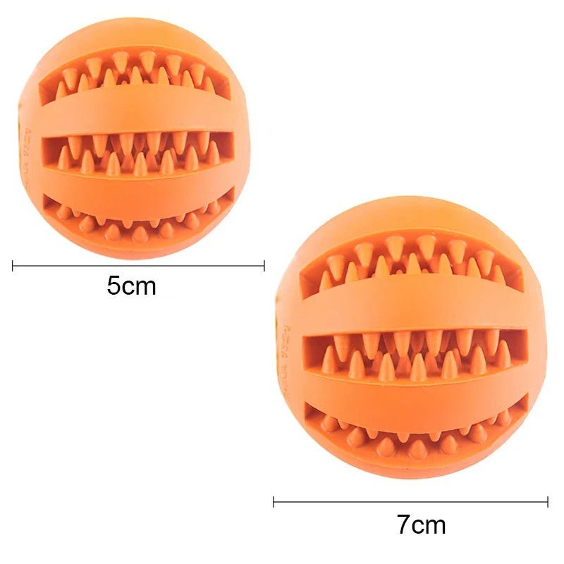 Dog Ball Toys for Small Dogs Interactive Elasticity Puppy Chew Toy Tooth Cleaning Rubber Food Ball Toy Pet Stuff Accessories - Meowy