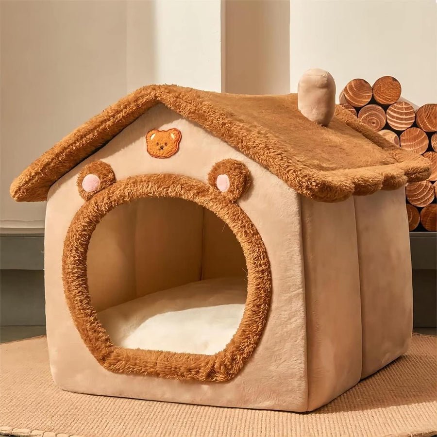 Foldable Pet House Removable Washable Cat House Puppy Cave Sofa Pet Bed House for Extra Small Dogs and Small and Medium Cats - Meowy