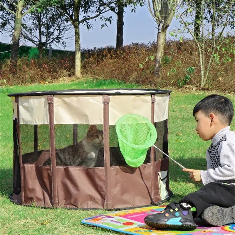 Household Outdoor Cat Cages Foldable Portable Indoor Cat House Pet Bed Tent Puppy Cats Kennel Dog House Large Capacity Pet Cage - Meowy