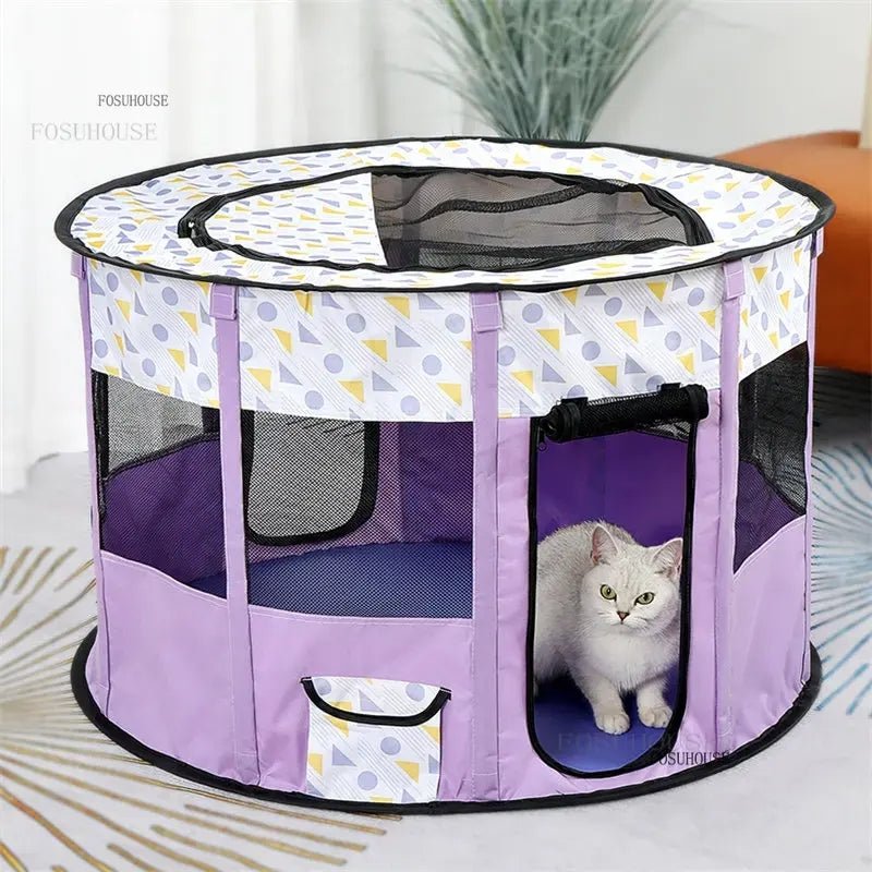 Household Outdoor Cat Cages Foldable Portable Indoor Cat House Pet Bed Tent Puppy Cats Kennel Dog House Large Capacity Pet Cage - Meowy