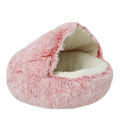 Plush Round Pet Bed - Meowy