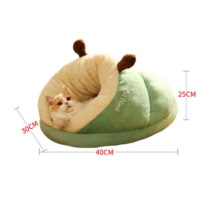 Warm Small Dog Kennel Bed Breathable Dog House Cute Slippers Shaped Dog Bed Cat Sleep Bag Foldable Washable Pet House - Meowy